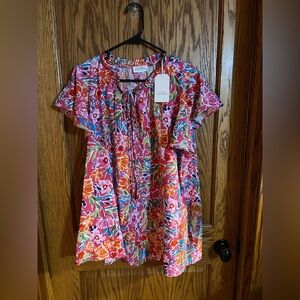 Colorful Floral Plus Size Blouse